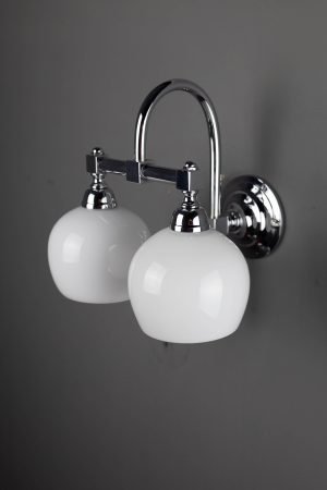 Wandlamp Dubbele bocht strak met douche
