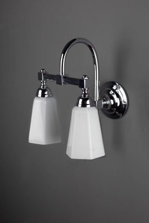 Wandlamp Dubbele bocht strak met Zeskantig